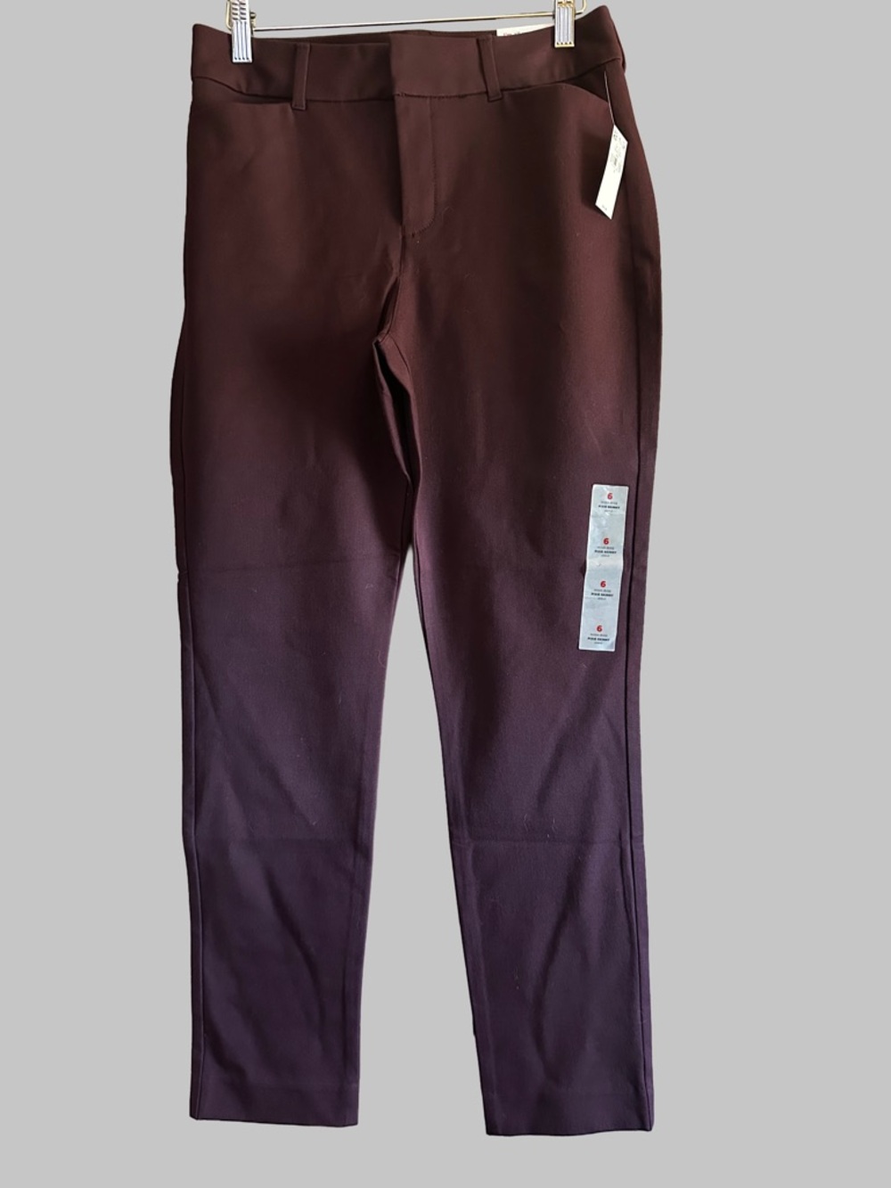 NWT Old Navy High Rise Skinny Burgundy Pixie Ankle Pants Size 6